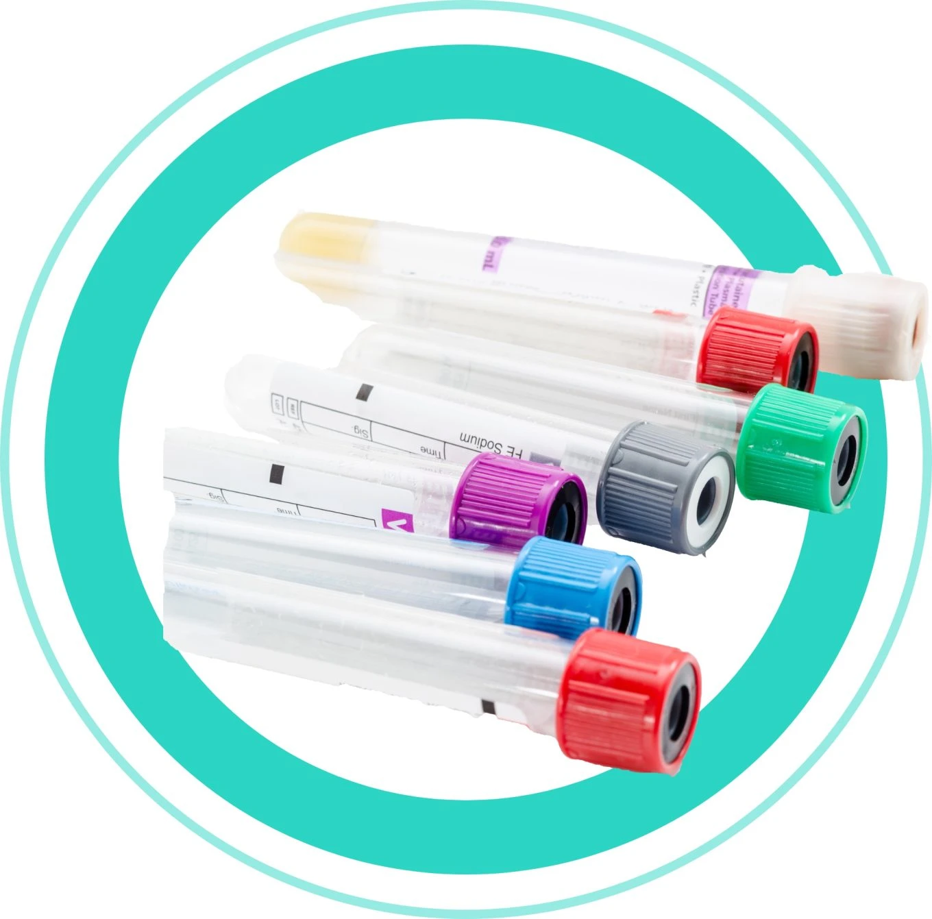 vacuum tubes image showing fingerprick blood sample